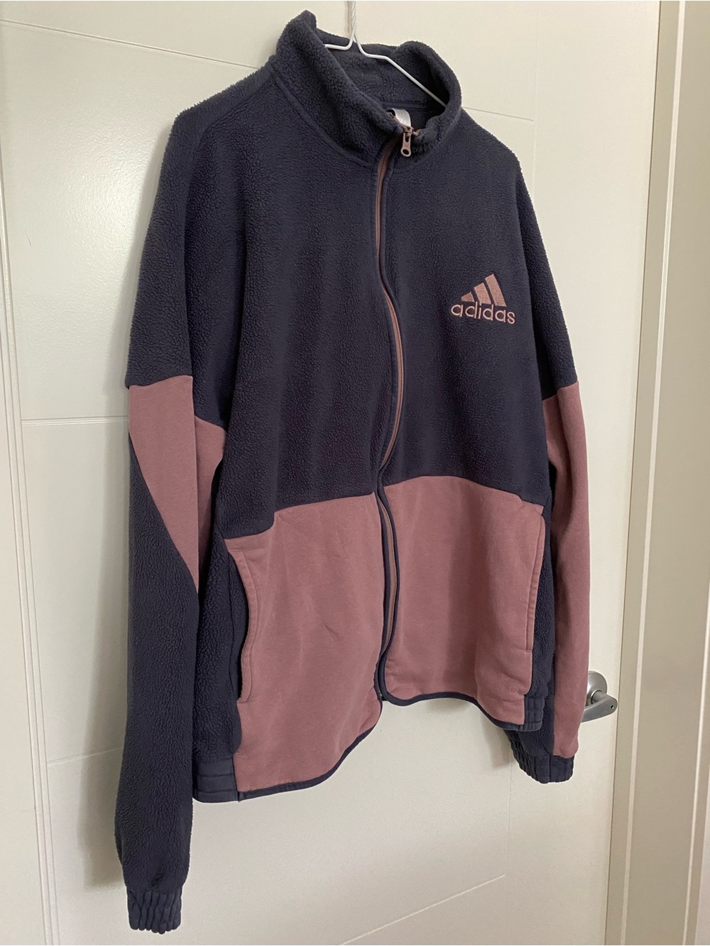 adidas Men's Two-Tone Fleece Zip Jacket